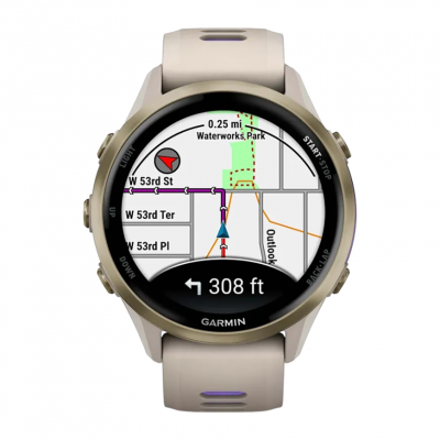 Спортивные часы Garmin Forerunner 970 Soft Gold Titanium with French Grey Case and French Grey Translucent Indigo Band Спортивные часы Garmin Forerunner 970 Soft Gold Titanium with French Grey Case and French Grey Translucent Indigo Band