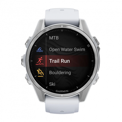 Спортивные часы Garmin Fenix 8 43 mm, AMOLED Silver with Whitestone Silicone band Спортивные часы Garmin Fenix 8 43 mm, AMOLED Silver with Whitestone Silicone band