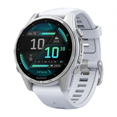 Спортивные часы Garmin Fenix 8 43 mm, AMOLED Silver with Whitestone Silicone band Спортивные часы Garmin Fenix 8 43 mm, AMOLED Silver with Whitestone Silicone band