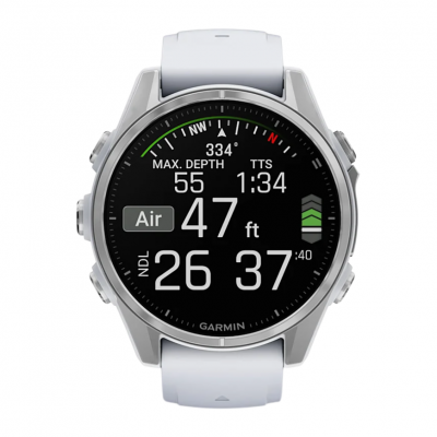 Спортивные часы Garmin Fenix 8 43 mm, AMOLED Silver with Whitestone Silicone band Спортивные часы Garmin Fenix 8 43 mm, AMOLED Silver with Whitestone Silicone band