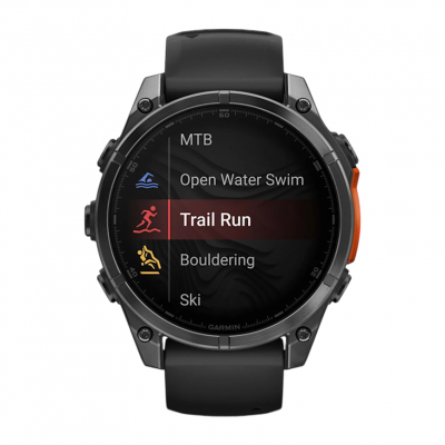 Спортивные часы Garmin Fenix 8–51mm AMOLED slate gray with a black silicone band Спортивные часы Garmin Fenix 8–51mm AMOLED slate gray with a black silicone band