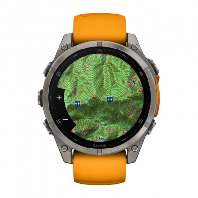 Спортивные часы Garmin Fenix 8 – 47mm AMOLED Sapphire titanium with a spark orange graphite silicone band Спортивные часы Garmin Fenix 8 – 47mm AMOLED Sapphire titanium with a spark orange graphite silicone band