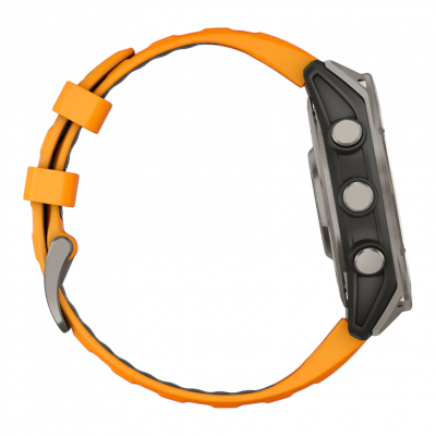 Спортивные часы Garmin Fenix 8 – 47mm AMOLED Sapphire titanium with a spark orange graphite silicone band Спортивные часы Garmin Fenix 8 – 47mm AMOLED Sapphire titanium with a spark orange graphite silicone band