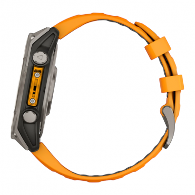 Спортивные часы Garmin Fenix 8 – 47mm AMOLED Sapphire titanium with a spark orange graphite silicone band Спортивные часы Garmin Fenix 8 – 47mm AMOLED Sapphire titanium with a spark orange graphite silicone band