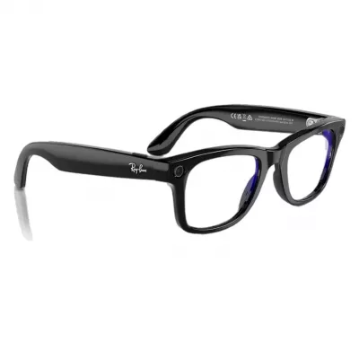 Умные очки RW4008 RayBan Meta Wayfarer M, глянцевая черная оправа/линзы прозрачные Умные очки RW4008 RayBan Meta Wayfarer M, глянцевая черная оправа/линзы прозрачные